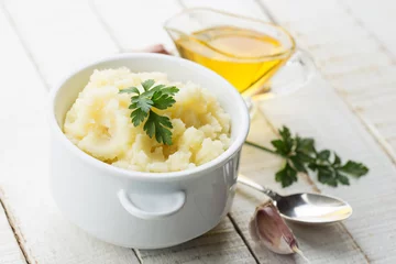 Foto op Canvas Mashed potato in bowl © daffodilred