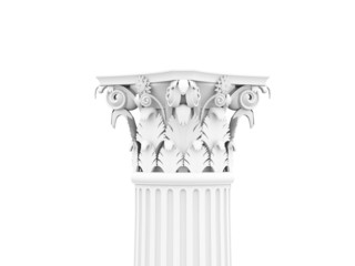 Historical column head rendered on white