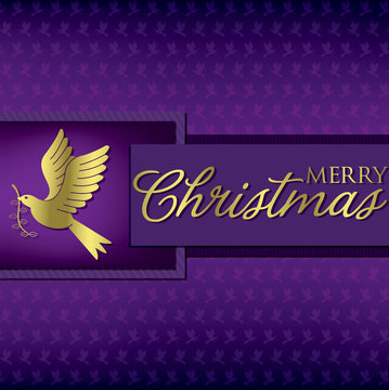 Bright elegant ornament Christmas card in vector format.