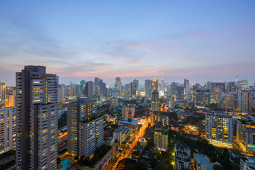 Fototapeta na wymiar Bangkok au crépuscule, Tha?lande