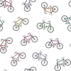 colorful bicycles pattern