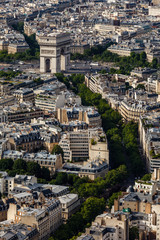 Fototapeta na wymiar Widok na Łuk Triumfalny z Wieży Eiffla, Paryż, Fra