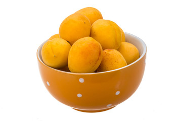 Yellow ripe apricots