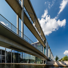 German Chancellery (Bundeskanzleramt) and Bridge over Spree Rive