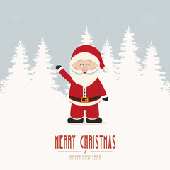 santa wave snow winter background