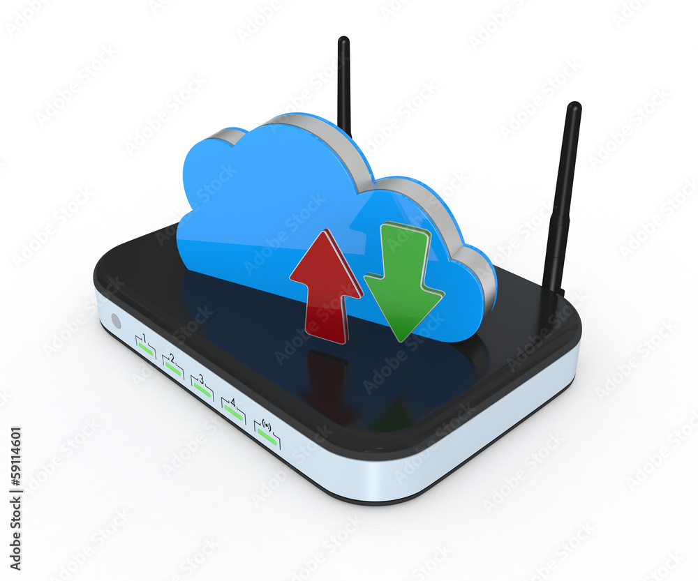 Poster concept of cloud computing