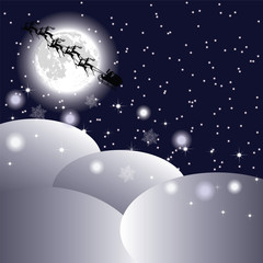 Obraz na płótnie Canvas Santa's sleigh in the sky