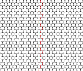 Graphene sheet with a red separator strip