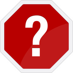 question mark traffic sign