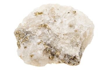 Fools gold, pyrite, in quartz