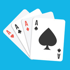 Vector Four Aces Playing Cards Icon