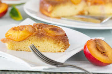 Slice of plum cake