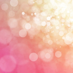 White bokeh on orange and pink watercolor background © rubikscubefreak