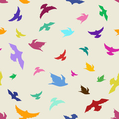Seamless pattern of birds