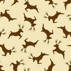 Seamless pattern of deers