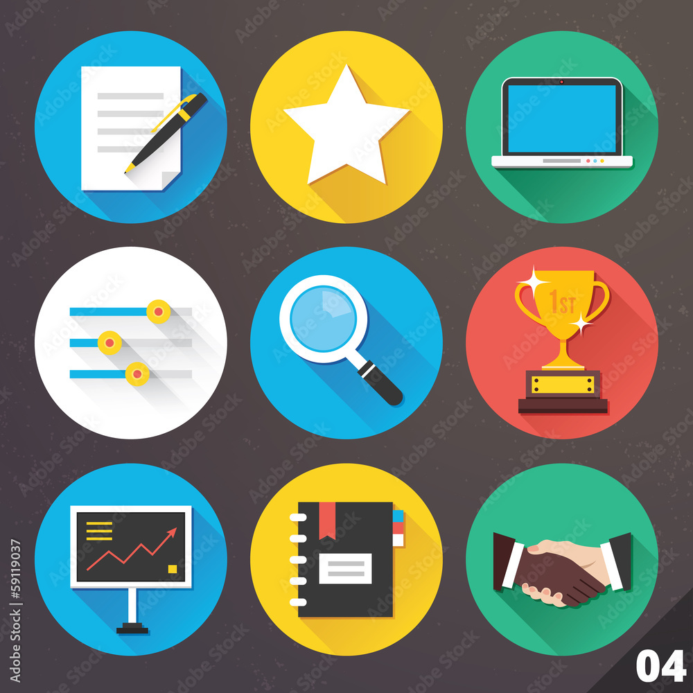 Poster vector icons for web and mobile applications. set 4.