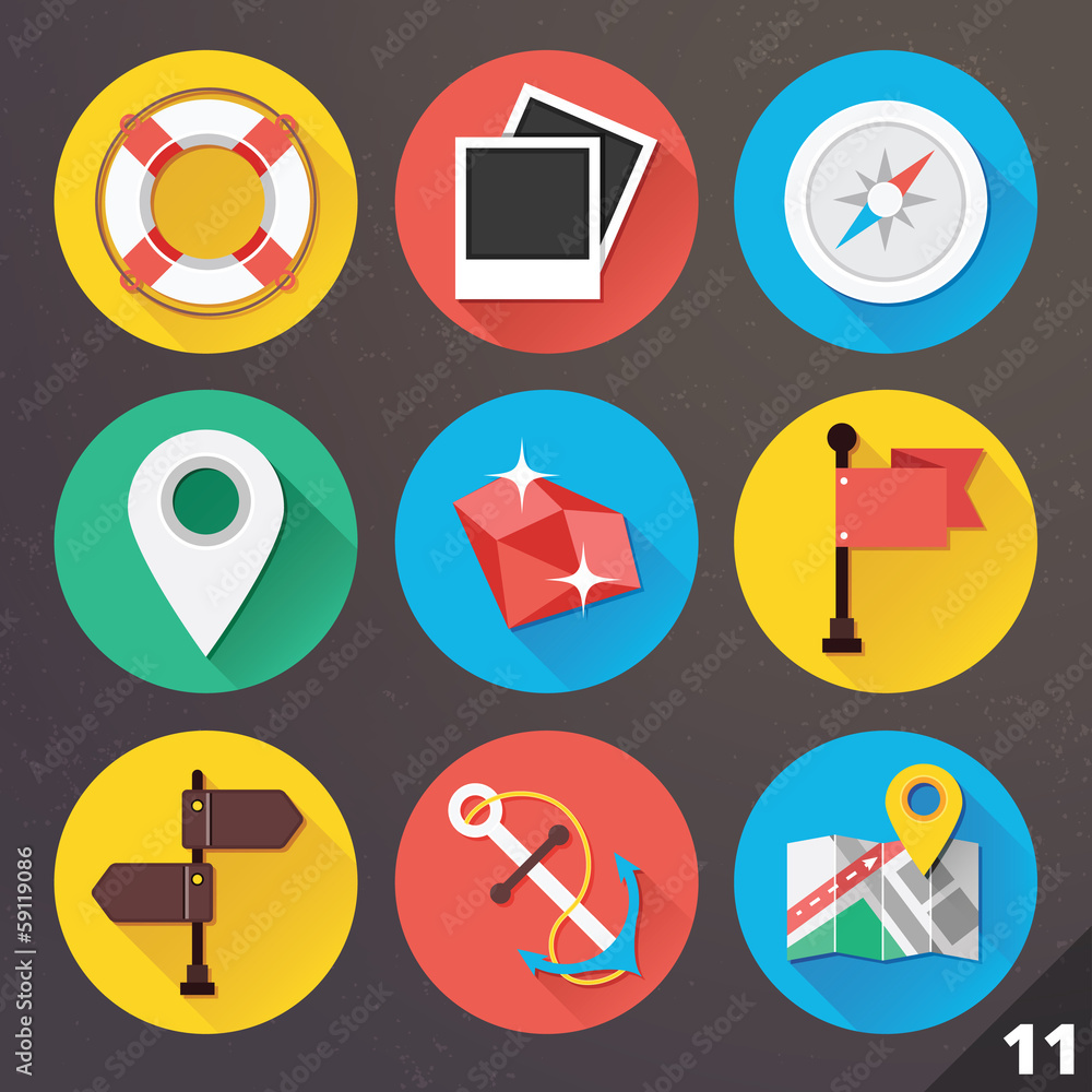 Poster Vector Icons for Web and Mobile Applications. Set 11.