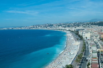 Fototapeta na wymiar Beach in Nice, France