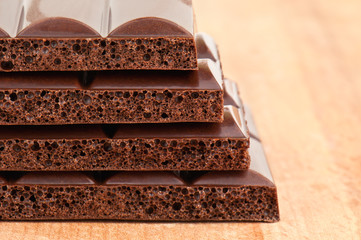 porous black chocolate