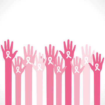 AIDS symbol awareness hand background vector