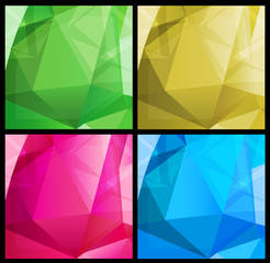 Colorful geometrical background set