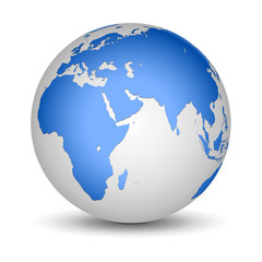 Fototapeta premium White and Blue globe