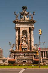 Monument at Placa d'Espanya, Barcelona, Spain