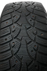 Old winter studded tire