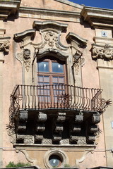 Balcone con decorazioni barocche - Ragusa Ibla