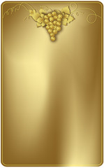 eticheta vino dorata