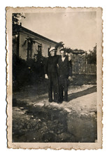 friends, two villagers, men - circa 1940