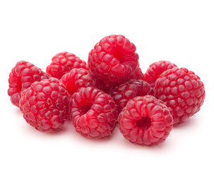 Sweet raspberry isolated on white background cutout