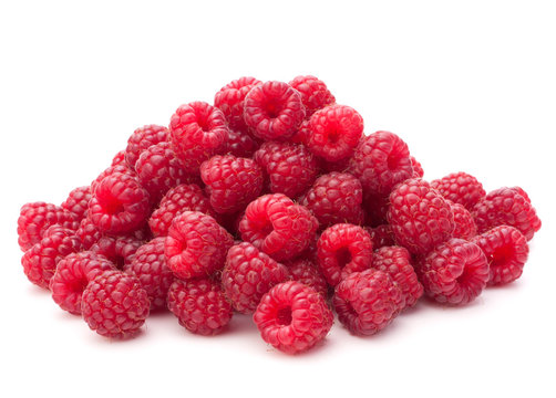 Sweet raspberry isolated on white background cutout