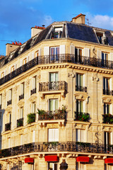 Fototapeta na wymiar City, urban view on building in Paris.France.