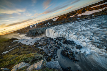 Dettifoss at sunset, Iceland