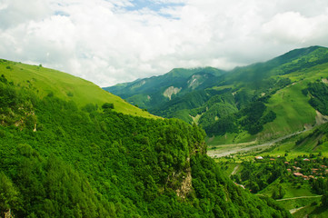 Naklejka premium Green mountains