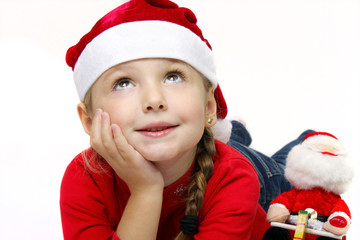 Bambina in relax aspettando il Natale