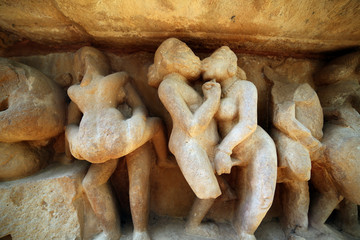 Group Sex Figures in Kama Sutra Temples in India