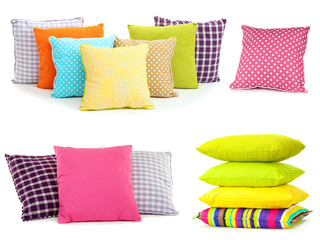 Collage of color pillows