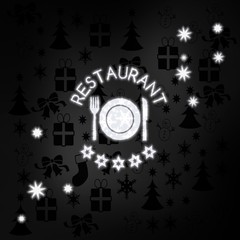 noble restaurant label with stars