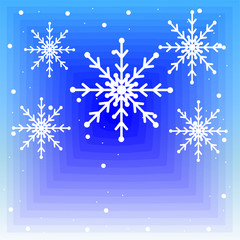 Fototapeta na wymiar new-year festive background with snowflakes