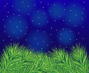 Fototapeta na wymiar beautiful festive background with spruce branches