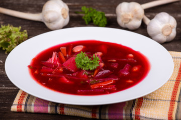 Russian and ukraine cuisine - borsch
