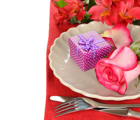 Cutlery and flowers
