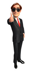 Young Business man with thumbs up