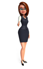 Fototapeta premium Young smart Business man with hand shake