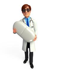 Doctor with capsule