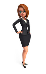 Fototapeta premium young smart business woman