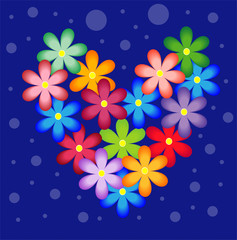 bright background with flowers for a design