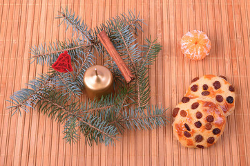 Christmas concept on wooden background